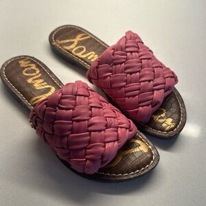 Sam Edelman pink sandals leather worn outside once. Size 7.5